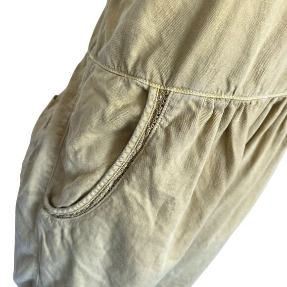 Anthropologie Postage Stamp mustard Yellow Romper jumpsuit size medium - Picture 5 of 9